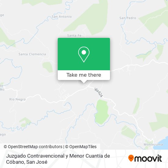 Juzgado Contravencional y Menor Cuantía de Cóbano map