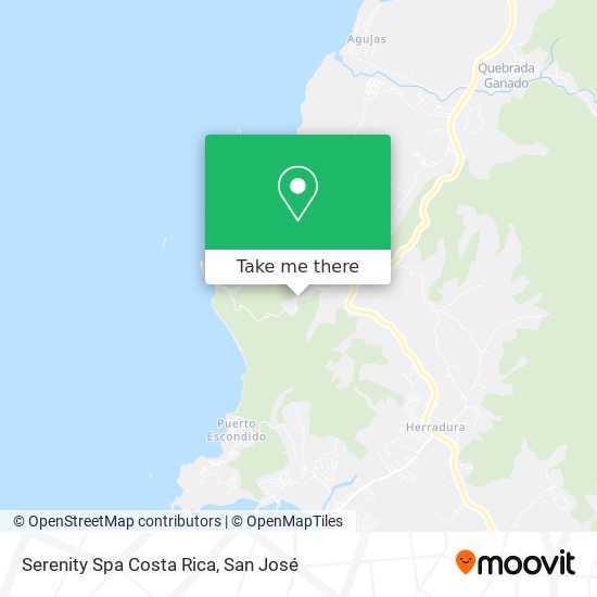 Mapa de Serenity Spa Costa Rica