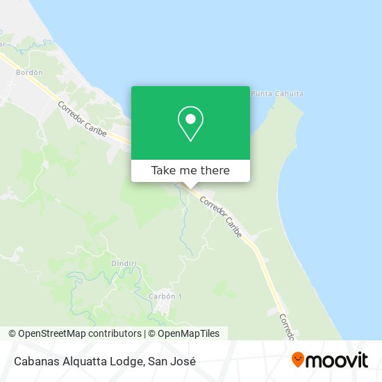Cabanas Alquatta Lodge map