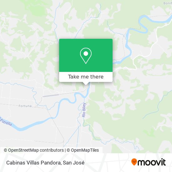 Cabinas Villas Pandora map