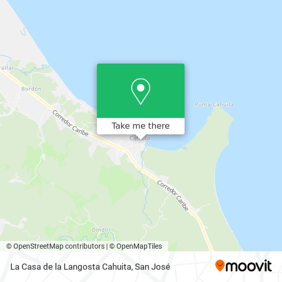 La Casa de la Langosta Cahuita map