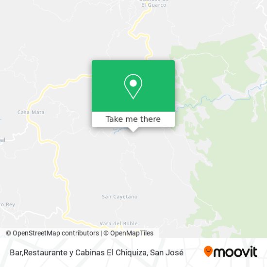 Bar,Restaurante y Cabinas El Chiquiza map
