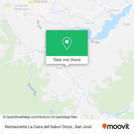 Mapa de Restaurante La Casa del Sabor Orosi.