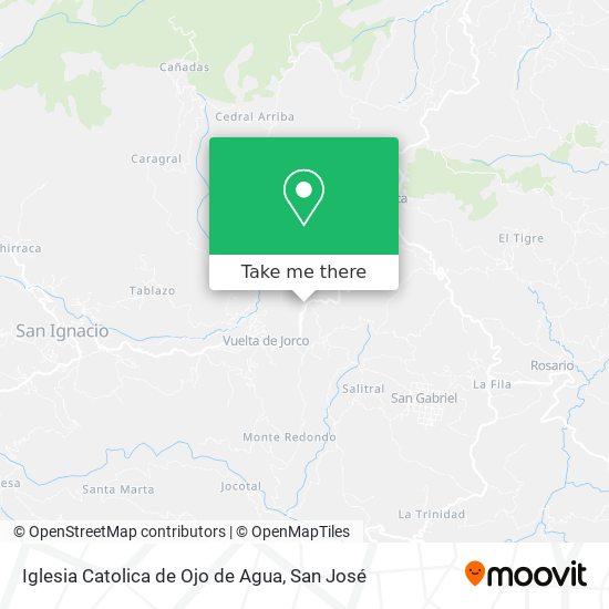 Mapa de Iglesia Catolica de Ojo de Agua