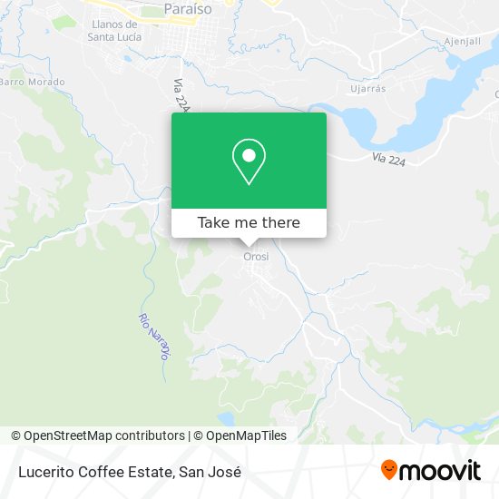 Lucerito Coffee Estate map