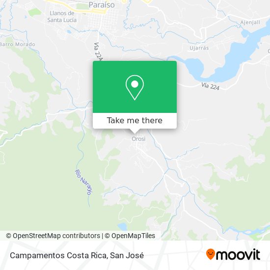 Campamentos Costa Rica map