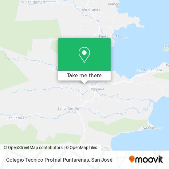 Mapa de Colegio Tecnico Profnal Puntarenas