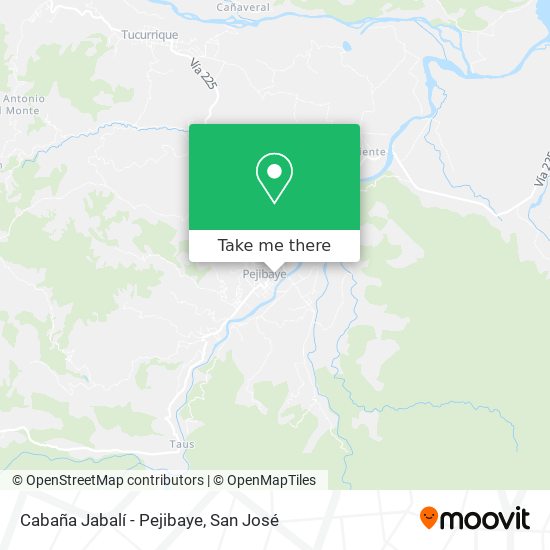 Mapa de Cabaña Jabalí - Pejibaye