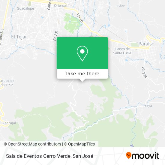 Mapa de Sala de Eventos Cerro Verde