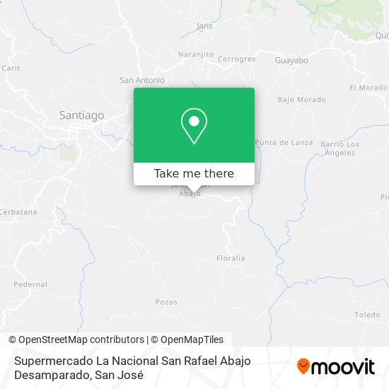 Supermercado La Nacional San Rafael Abajo Desamparado map