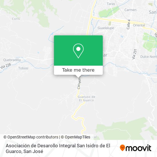 Asociación de Desarollo Integral San Isidro de El Guarco map