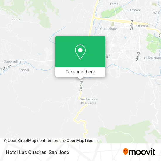 Mapa de Hotel Las Cuadras