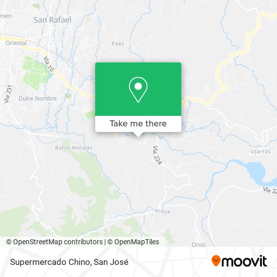 Mapa de Supermercado Chino
