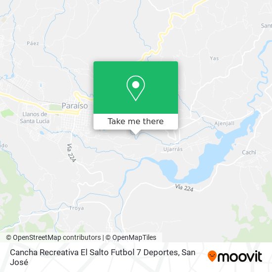 Mapa de Cancha Recreativa El Salto Futbol 7 Deportes