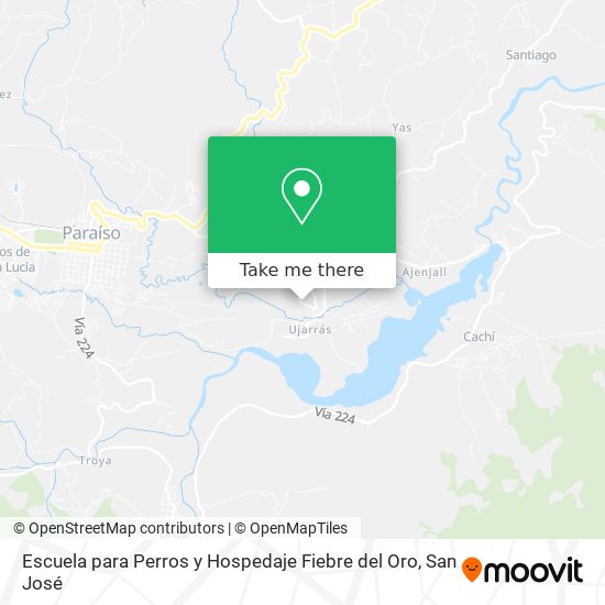 Escuela para Perros y Hospedaje Fiebre del Oro map