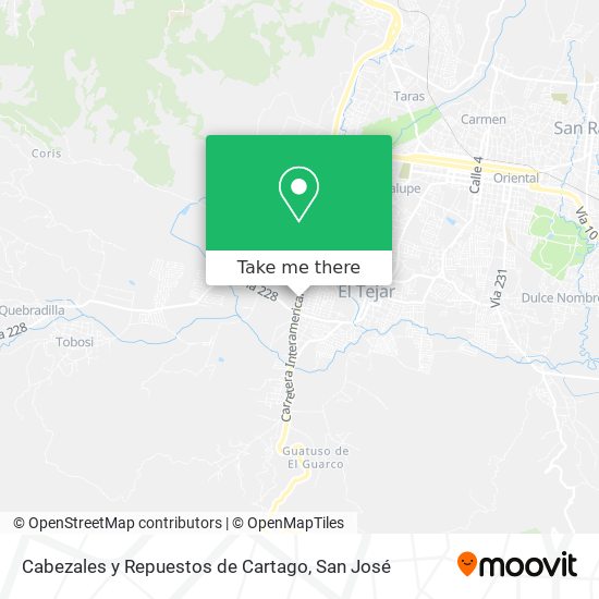 Cabezales y Repuestos de Cartago map