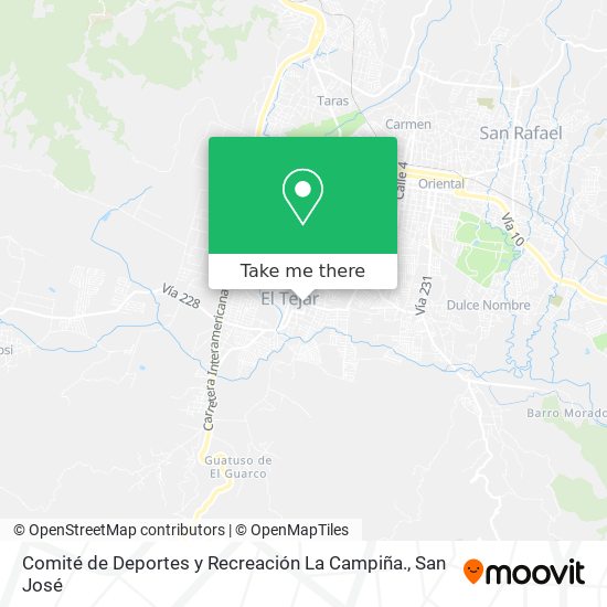 Comité de Deportes y Recreación La Campiña. map