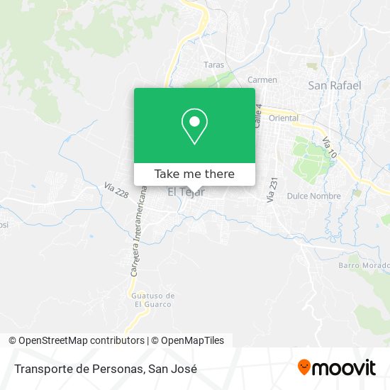 Transporte de Personas map