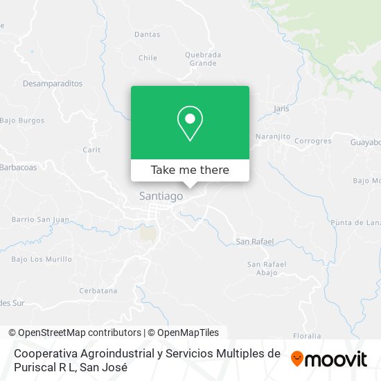 Cooperativa Agroindustrial y Servicios Multiples de Puriscal R L map