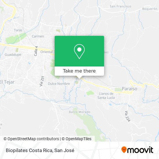 Biopilates Costa Rica map