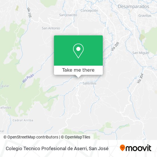 Colegio Tecnico Profesional de Aserri map