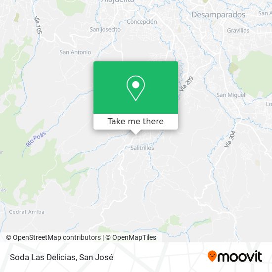 Soda Las Delicias map