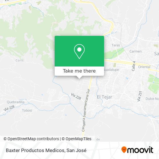 Baxter Productos Medicos map