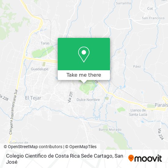 Colegio Científico de Costa Rica Sede Cartago map