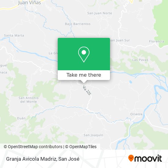 Mapa de Granja Avicola Madriz