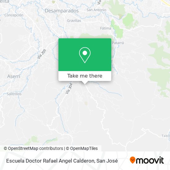 Mapa de Escuela Doctor Rafael Angel Calderon