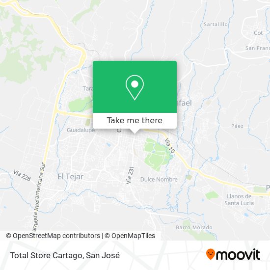 Total Store Cartago map