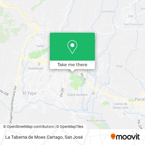 La Taberna de Moes Cartago map