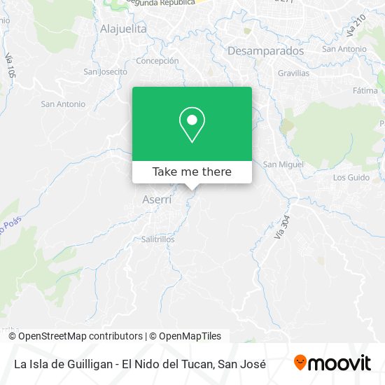 Mapa de La Isla de Guilligan - El Nido del Tucan