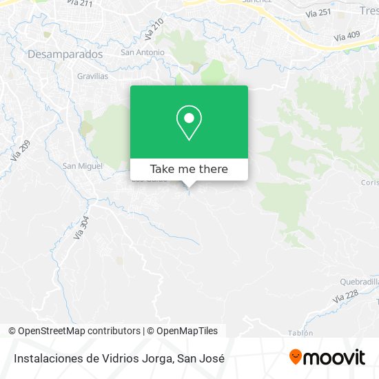 Mapa de Instalaciones de Vidrios Jorga