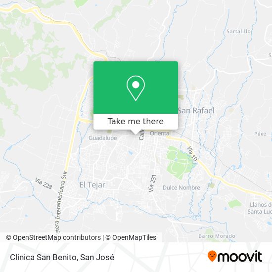 Clinica San Benito map