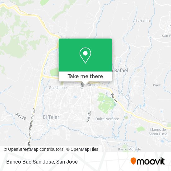 Banco Bac San Jose map