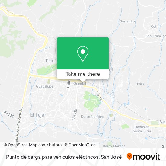 Mapa de Punto de carga para vehículos eléctricos