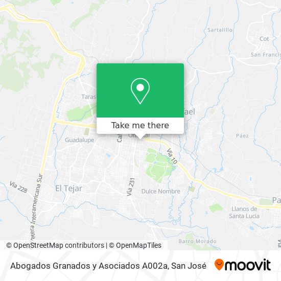 Abogados Granados y Asociados A002a map