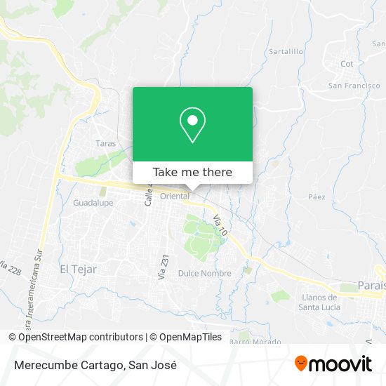 Mapa de Merecumbe Cartago