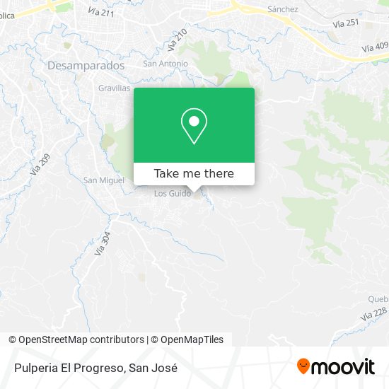 Mapa de Pulperia El Progreso