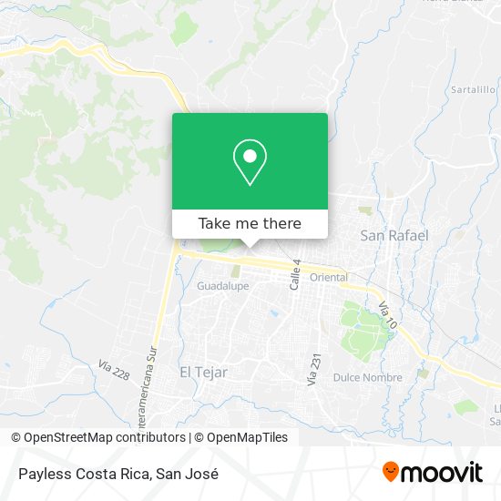 Mapa de Payless Costa Rica