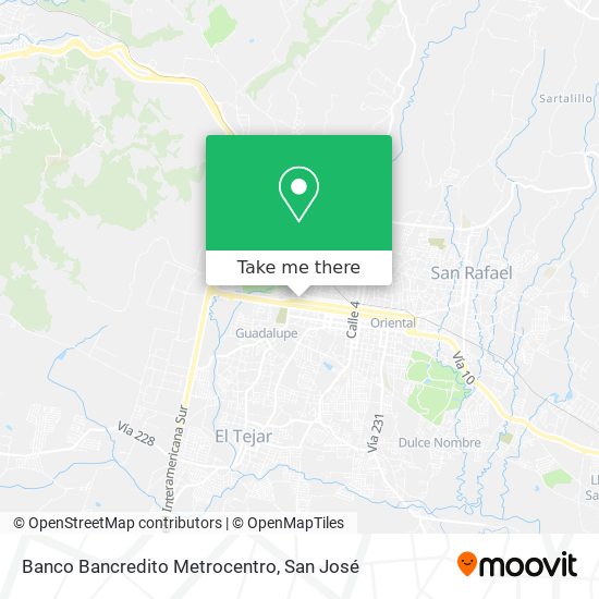 Banco Bancredito Metrocentro map