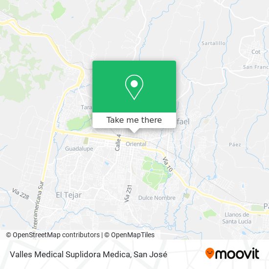Mapa de Valles Medical Suplidora Medica
