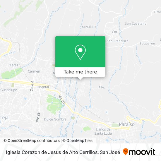 Iglesia Corazon de Jesus de Alto Cerrillos map