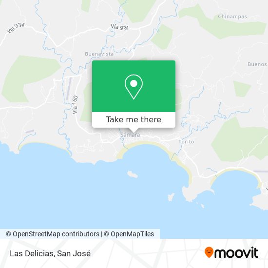 Mapa de Las Delicias
