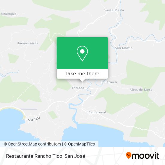 Mapa de Restaurante Rancho Tico