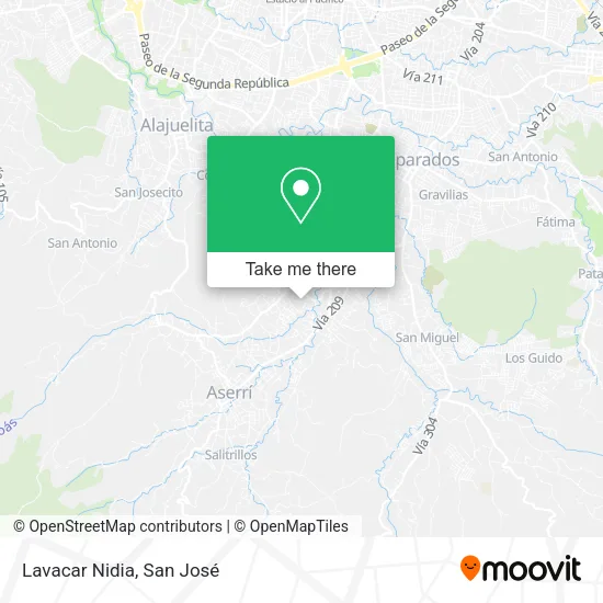 Lavacar Nidia map