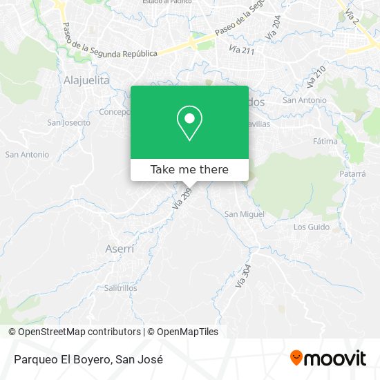 Parqueo El Boyero map
