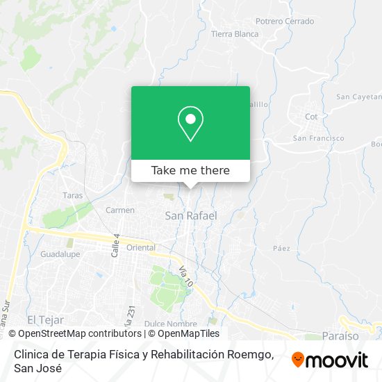 Clinica de Terapia Física y Rehabilitación Roemgo map