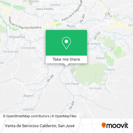 Mapa de Venta de Servicios Calderón